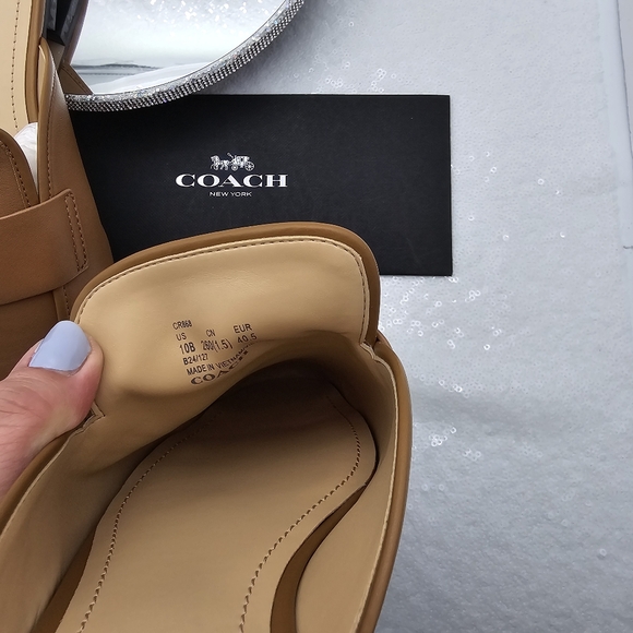 Coach Samie Classic Slide Leather Slip-on Casual Neutral Women's sz 10 - Picture 8 of 12